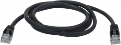 Патч-корд Buro UTP 4 пары cat5E CCA molded 1м черный RJ-45 (m)-RJ-45 (m)