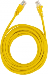 Патч-корд Buro UTP 4 пары cat5E CCA molded 5м желтый RJ-45 (m)-RJ-45 (m)
