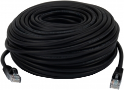 Патч-корд Buro UTP 4 пары cat5E CCA molded 25м черный RJ-45 (m)-RJ-45 (m)