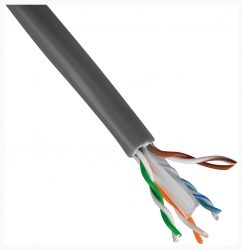 Кабель сетевой Buro UTP 4 пары cat6 solid 0.52мм Cu 305м серый