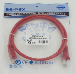 Патч-корд cat5E molded 1м красный RJ-45 (m)-RJ-45 (m)