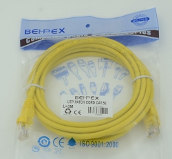 Патч-корд cat5E molded 3м желтый RJ-45 (m)-RJ-45 (m)