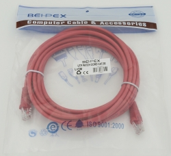 Патч-корд cat5E molded 5м красный RJ-45 (m)-RJ-45 (m)