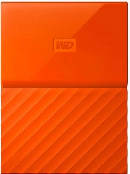 Жесткий диск WD Original USB 3.0 1Tb WDBBEX0010BOR-EEUE My Passport 2.5 оранжевый