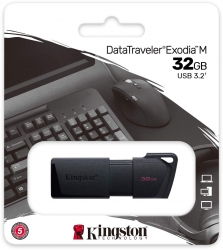 Флеш Диск Kingston 32Gb DataTraveler Exodia M DTXM/32GB USB3.0 черный/черный