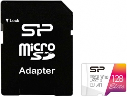 Карта памяти microSDXC 128Gb Class10 Silicon Power SP128GBSTXBV1V20SP Elite + adapter