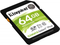 Флеш карта SDXC 64Gb Class10 Kingston SDS2/64GB Canvas Select Plus w/o adapter
