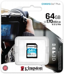 Флеш карта SDXC 64Gb Class10 Kingston SDG3/64GB Canvas Go! Plus w/o adapter