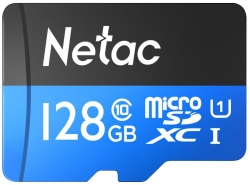 Флеш карта microSDHC 128Gb Class10 Netac NT02P500STN-128G-R P500 + adapter