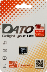 Флеш карта microSDHC 16Gb Class10 Dato DTTF016GUIC10 w/o adapter