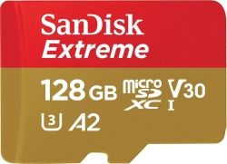 Флеш карта microSDXC 128Gb Class10 Sandisk SDSQXA1-128G-GN6MA Extreme + adapter