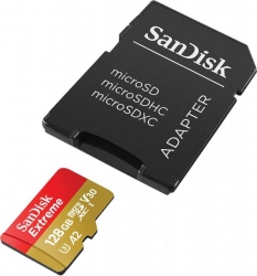 Флеш карта microSDXC 128Gb Class10 Sandisk SDSQXA1-128G-GN6MA Extreme + adapter