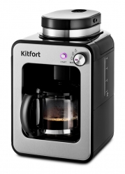 Кофеварка капельная Kitfort КТ-777 600Вт черный/нержавеющая сталь