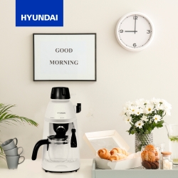 Кофеварка эспрессо Hyundai HEM-1310 800Вт кремовый/серебристый