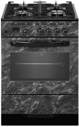 Плита Газовая Gefest ПГ 6500-03 0053 черный мрамор (без крышки) реш.чугун