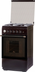 Плита Газовая Flama BG 2421 В коричневый (стеклянная крышка) реш.чугун