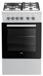 Плита Комбинированная Beko FSS53000DW белый/черный (без крышки) реш.эмалированная сталь