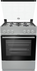 Плита Газовая Gorenje GI6121XH нержавеющая сталь (стеклянная крышка) реш.эмалированная сталь