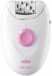 Эпилятор Braun 1-173 скор.:1 насад.:2 от электр.сети белый/розовый