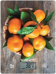Весы кухонные электронные Scarlett SC-KS57P69 макс.вес:8кг рисунок/мандарины