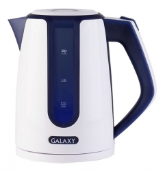 Чайник электрический Galaxy GL 0207 1.7л. 2200Вт синий/белый (корпус: пластик)