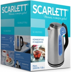 Чайник электрический Scarlett SC-EK21S101 1.8л. 2200Вт серебристый (корпус: нержавеющая сталь)