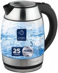Чайник электрический Scarlett SC-EK27G94 1.7л. 2200Вт нержавеющая сталь (корпус: стекло)