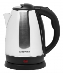 Чайник электрический Starwind SKS1053 1.8л. 1500Вт серебристый/черный (корпус: нержавеющая сталь/пластик)