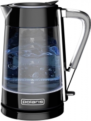 Чайник электрический Polaris PWK 1715 CGL 1.7л. 2200Вт черный глянец (корпус: стекло)