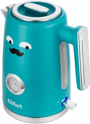 Чайник электрический Kitfort КТ-6144-2 1.7л. 2200Вт бирюзовый (корпус: пластик)