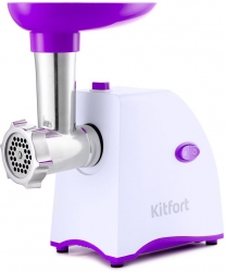 Мясорубка Kitfort КТ-2111-1 белый/фиолетовый