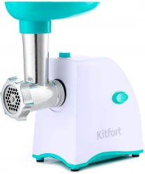 Мясорубка Kitfort КТ-2111-3 белый/бирюзовый