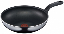 Сковорода ВОК (WOK) Tefal Resist D5161953 круглая 28см ручка несъемная (без крышки) черный (2100113629)