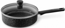 Сковорода Tefal Granit 04192224 круглая 24см ручка несъемная (с крышкой) черный (9100036470)