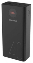 Мобильный аккумулятор Romoss PEA40PF 40000mAh 3A PD 4xUSB черный