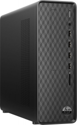 ПК HP Slimline S01-aF1001ur Cel J4025 (2) 4Gb SSD256Gb UHDG 600 Windows 10 Home GbitEth WiFi BT 65W черный