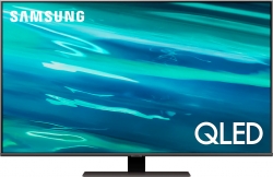 Телевизор QLED Samsung QE50Q80AAUXRU темно-серебристый