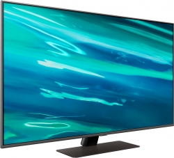 Телевизор QLED Samsung QE50Q80AAUXRU темно-серебристый
