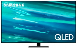 Телевизор QLED Samsung QE75Q80AAUXRU темно-серебристый
