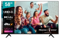 Телевизор LED Hisense 58 58A6BG черный 4K Ultra HD 60Hz DVB-T DVB-T2 DVB-C DVB-S DVB-S2 WiFi Smart TV (RUS)