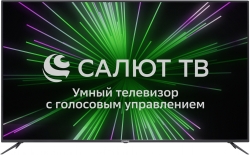 Телевизор LED Hyundai 75 H-LED75GU7005 Салют ТВ черный 4K Ultra HD 60Hz DVB-T DVB-T2 DVB-C DVB-S DVB-S2 WiFi Smart TV (RUS)