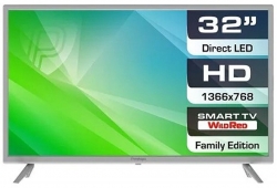 Телевизор LED Prestigio 32 PTV32SS06ZCISML Top WR серебристый HD 50Hz DVB-T DVB-T2 DVB-C DVB-S2 WiFi Smart TV (RUS)