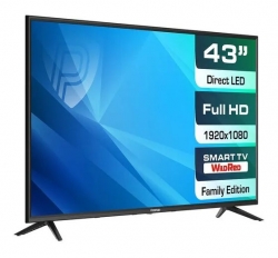 Телевизор LED Prestigio 43 PTV43SS06YCISBK черный FULL HD 50Hz DVB-T DVB-T2 DVB-C DVB-S2 WiFi Smart TV (RUS)