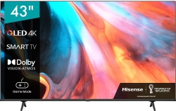 Телевизор QLED Hisense 43E7HQ черный