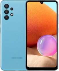 Смартфон Samsung SM-A325F Galaxy A32 64Gb 4Gb синий моноблок 3G 4G 6.4 1080x2400 Android 11 64Mpix 802.11 b/g/n/ac NFC GPS GSM900/1800 GSM1900 TouchS