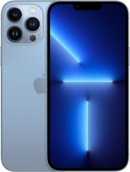Смартфон Apple A2643 iPhone 13 Pro Max 128Gb 6Gb небесно-голубой моноблок 3G 4G 2Sim 6.7 1284x2778 iPhone iOS 15 12Mpix 802.11 a/b/g/n/ac/ax NFC GPS 