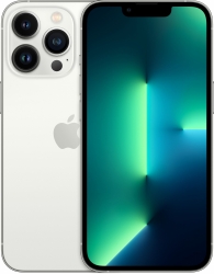 Смартфон Apple A2483 iPhone 13 Pro 128Gb 6Gb серебристый моноблок 3G 4G 2Sim 6.1 1170x2532 iPhone iOS 15 12Mpix 802.11 a/b/g/n/ac/ax NFC GPS GSM900/1