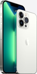 Смартфон Apple A2483 iPhone 13 Pro 128Gb 6Gb серебристый моноблок 3G 4G 2Sim 6.1 1170x2532 iPhone iOS 15 12Mpix 802.11 a/b/g/n/ac/ax NFC GPS GSM900/1