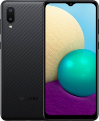 Смартфон Samsung SM-A022 Galaxy A02 32Gb 2Gb черный моноблок 3G 4G 6.5 720x1600 Android 10 13Mpix 802.11 b/g/n GPS GSM900/1800 GSM1900 TouchSc