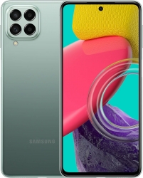 Смартфон Samsung SM-M536 Galaxy M53 256Gb 8Gb зеленый моноблок 3G 4G 2Sim 6.7 1080x2400 Android 11 108Mpix 802.11 a/b/g/n/ac NFC GPS GSM900/1800 GSM1